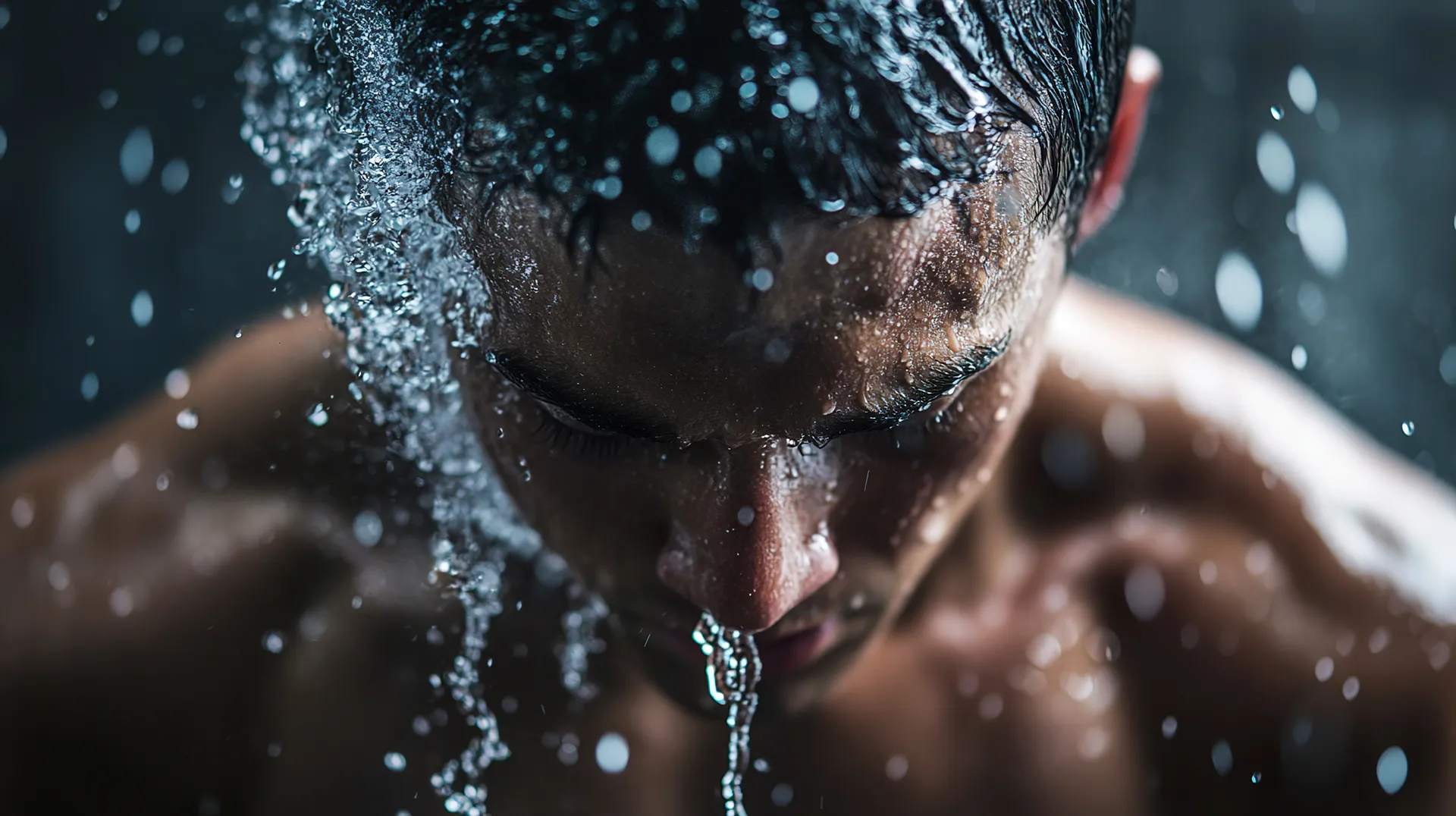 Close-up of cold water therapy in use